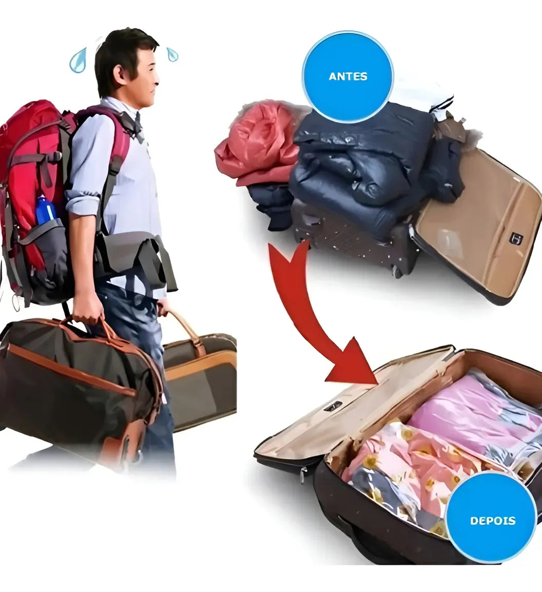 Bolsa Al Vacio Guardar Ropa Reducir Espacio 50x60 Unidad®