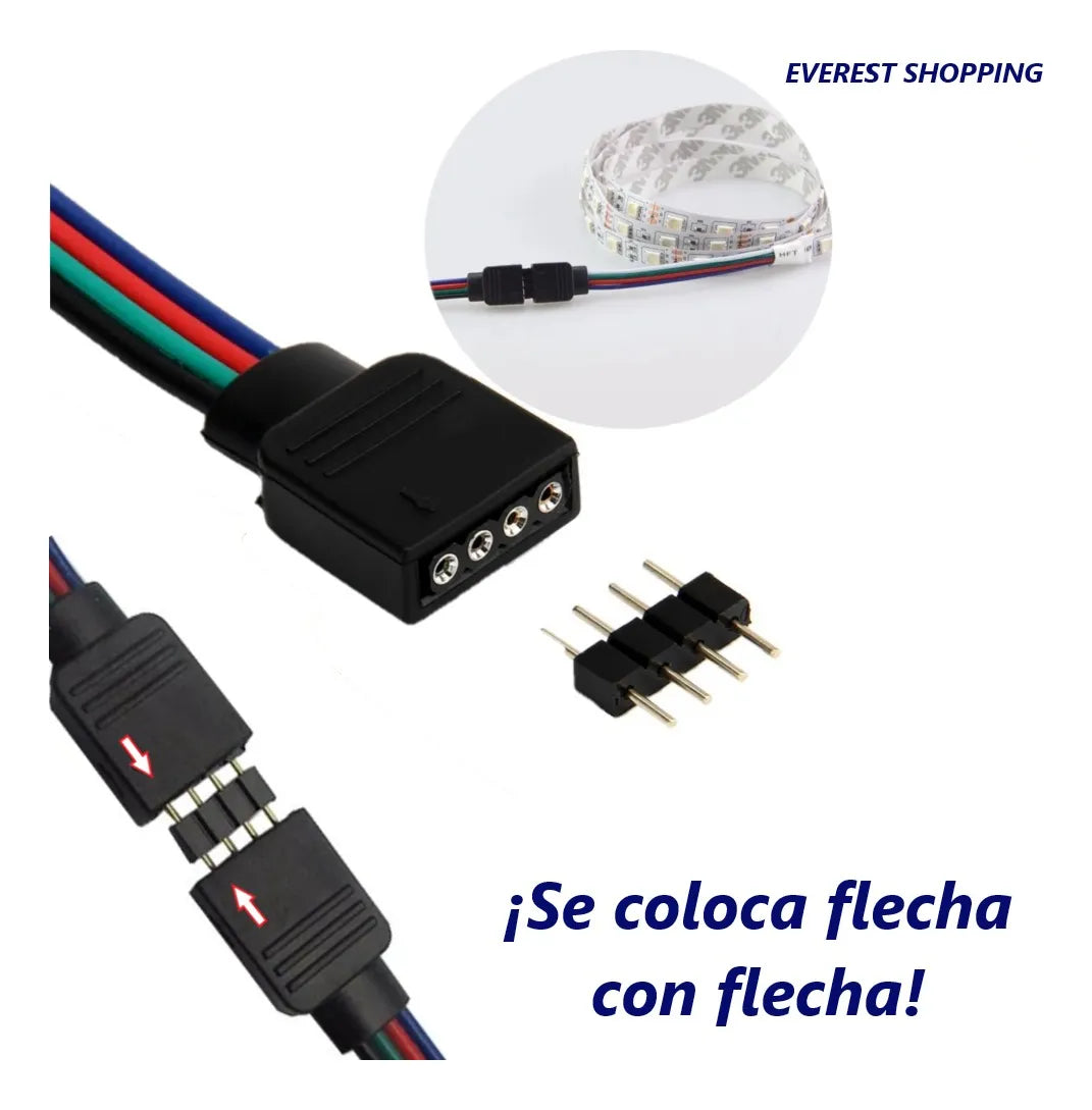 Cinta Tira Led Para Deco Usb Multicolorgb Control 5 Metros®