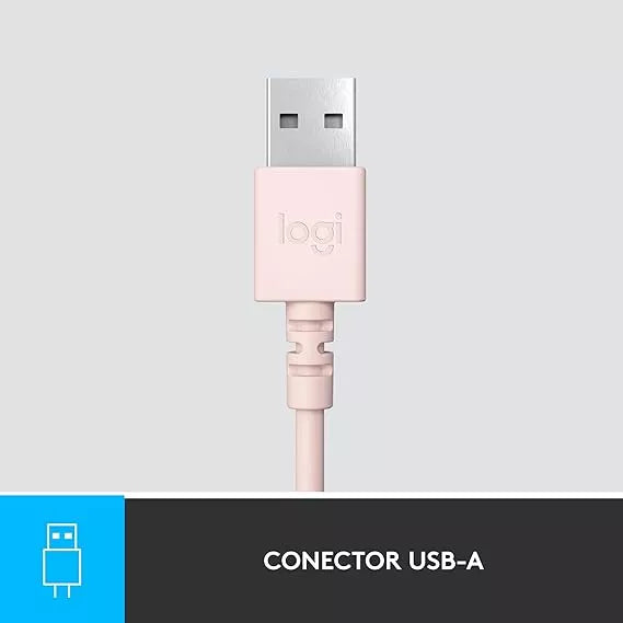 Logitech H390 Auriculares Usb-a Con Micrófono Y Cancelación Color Rosa