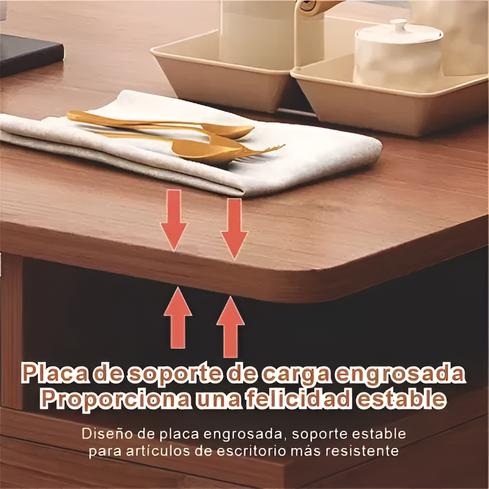 Mesa Ratona 120x60x42cm 2 Cajones Color Claro Caoba Mdf®