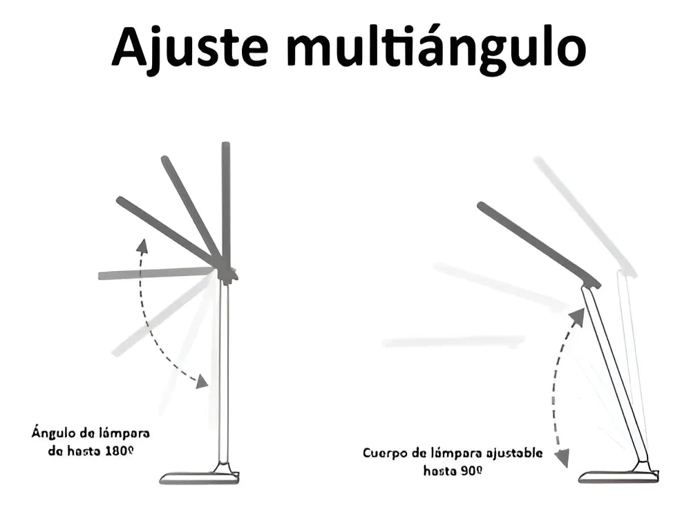 Lampara Luz Led Escritorio Mesa Táctil Plegable 3 Modos®
