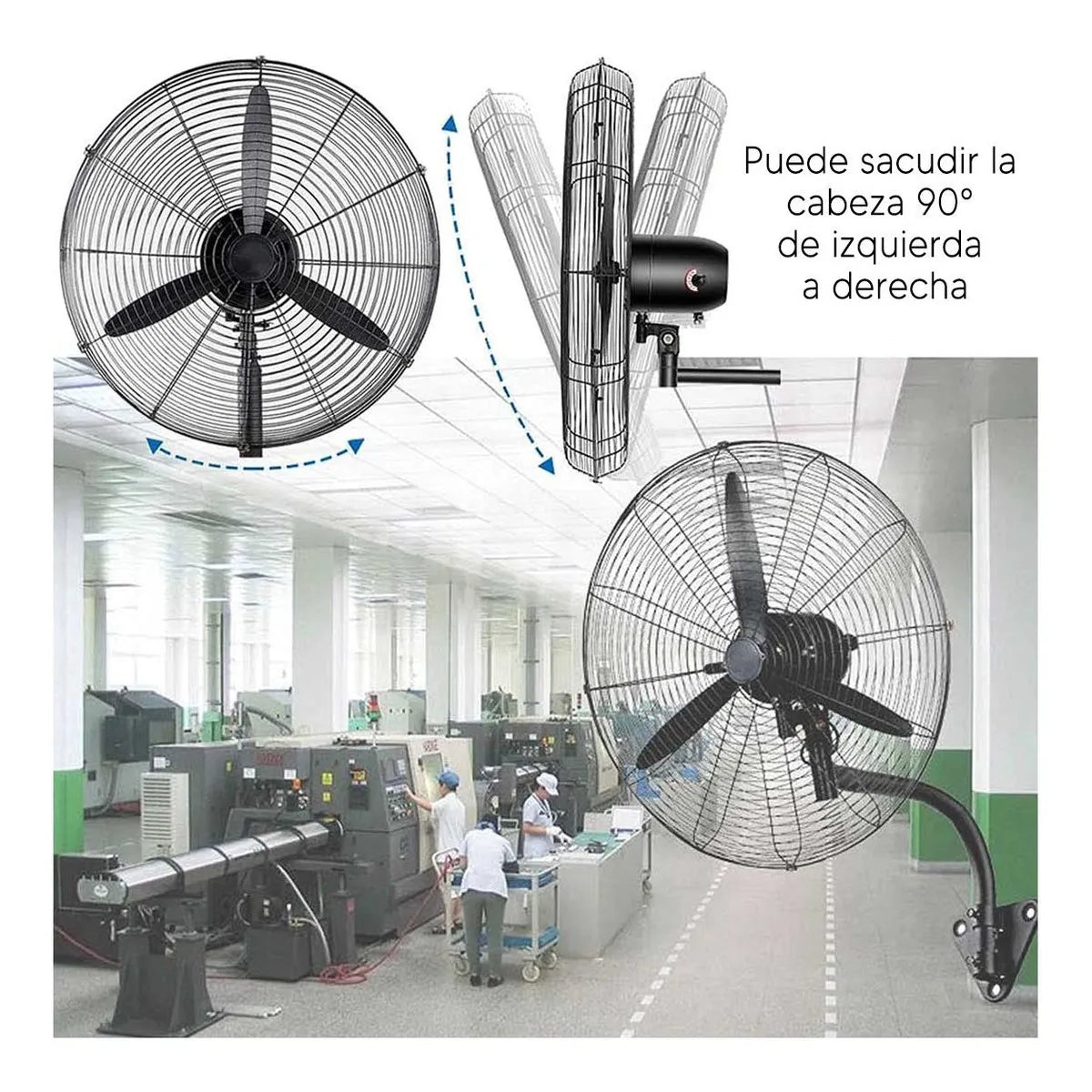 Ventilador Goldtech Industrial De Pared 26 3 Velocidades®