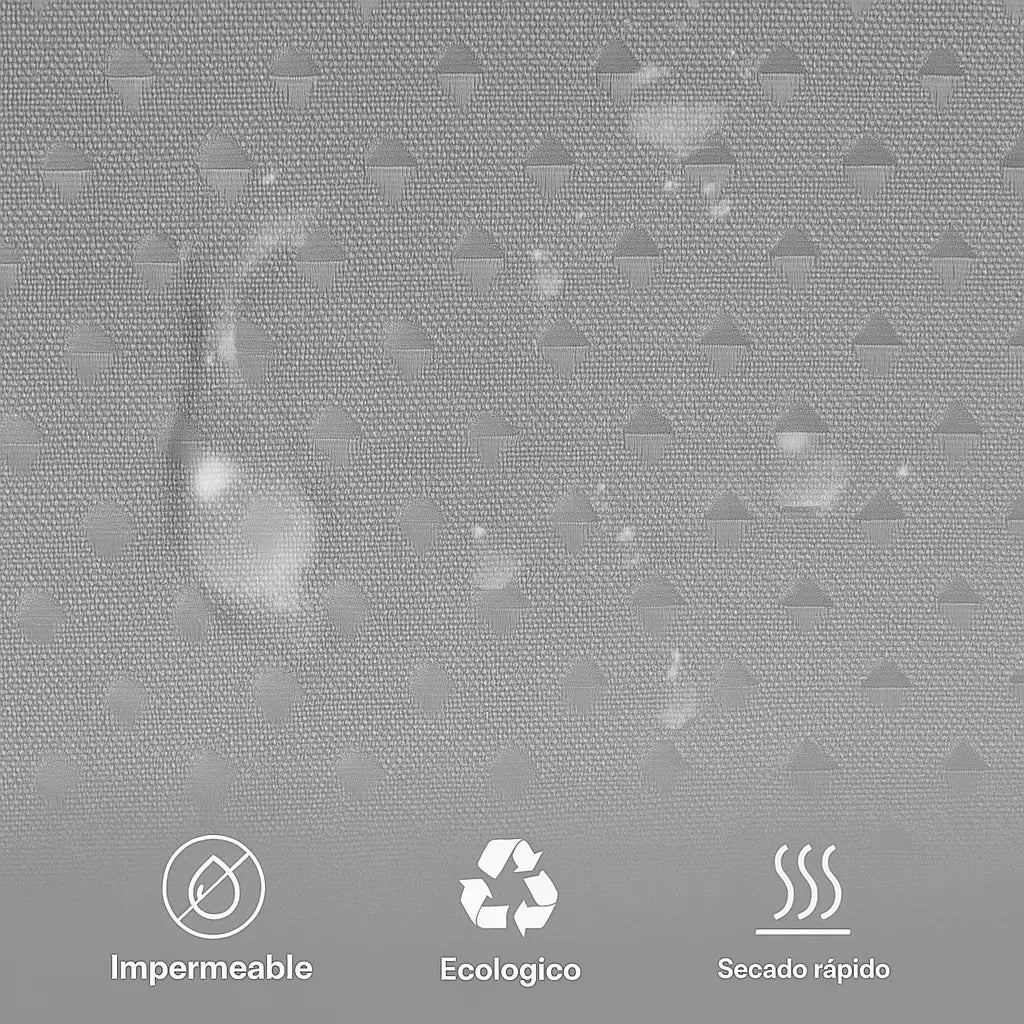 Cortina De Baño Impermeable Poliester 180x180 Gris Calidad®