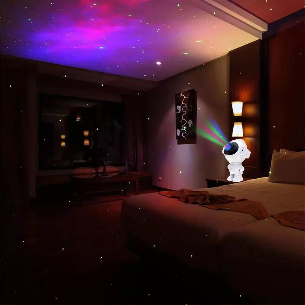 Lampara Parlante Astronauta Proyector De Noche Galaxia Bt®