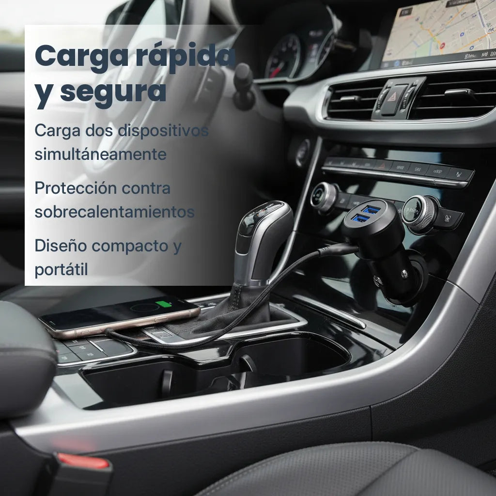 Cargador P/auto Miccell C03 2x Usb + C/usb-c®