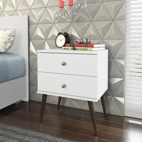 Mesita de Luz Linea Retro Modern Calidad Premium 2 Cajones®