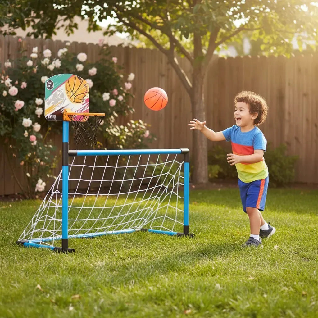 Arco De Futbol Con Tablero De Básquetbol Para Niños®