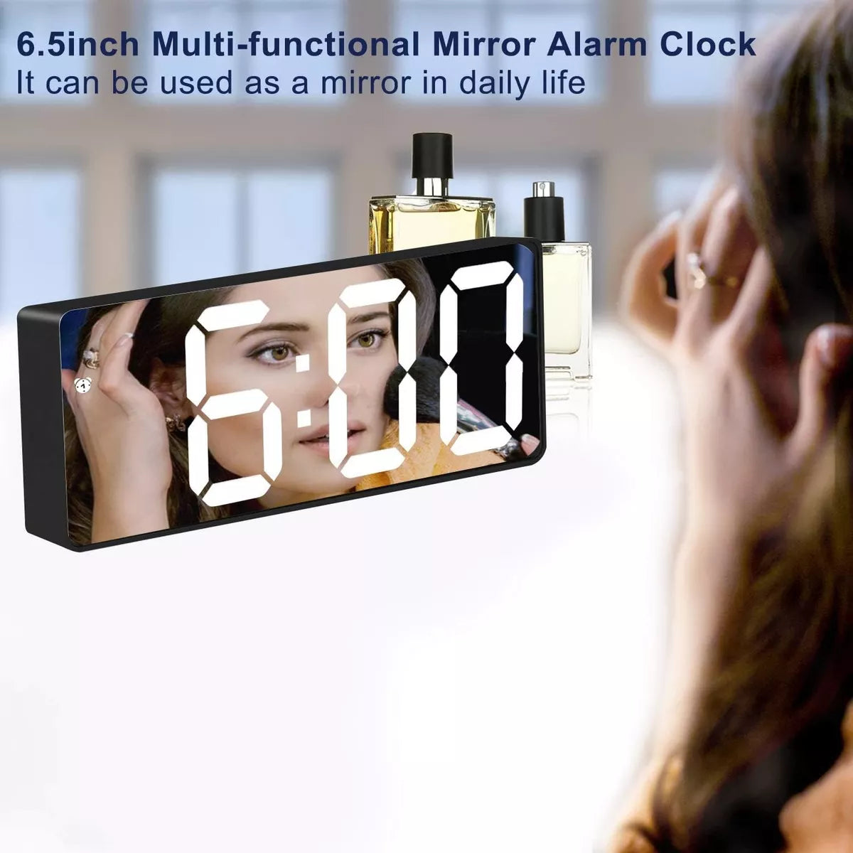 Reloj Despertador Tipo Espejo Temperatura Led Calidad Pro®