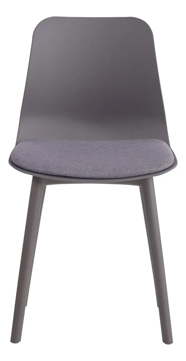 Silla Acolchonada De Polipropileno Grafito Mate Premium®