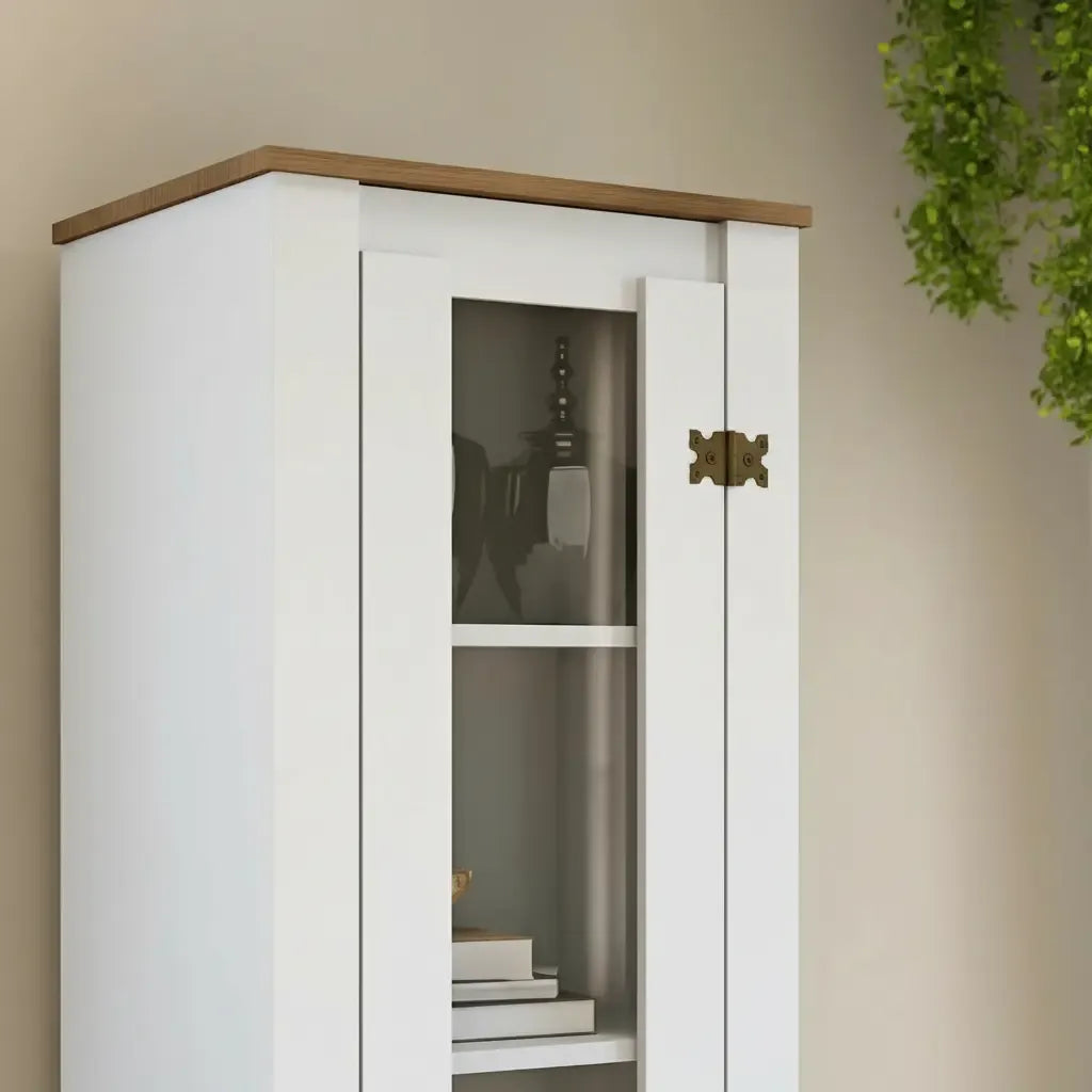 Armario Cristalero Living 1 Puerta Estilo Colonial Premium®