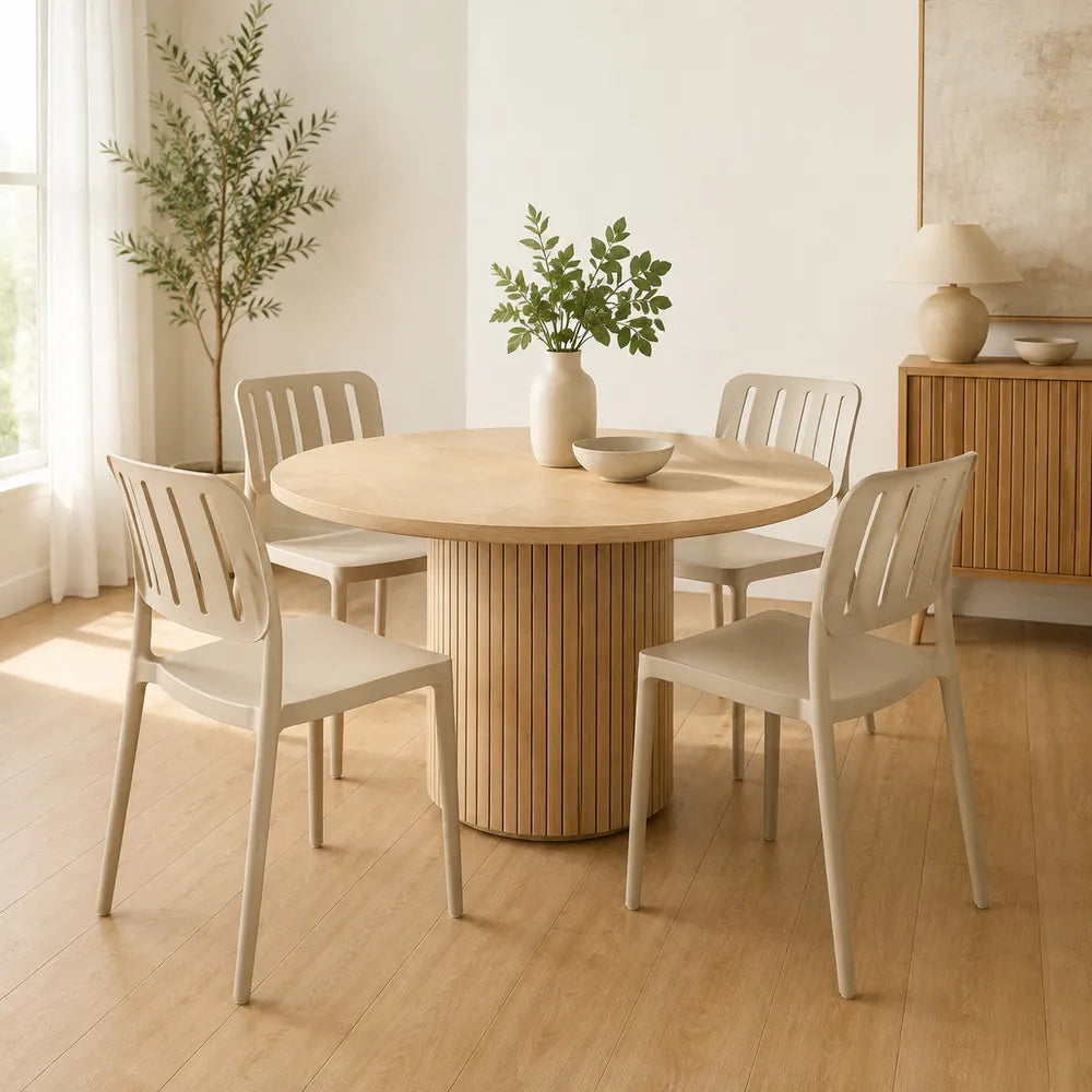 Silla De Comedor Moderna Premium Polipropileno Milky Mate®