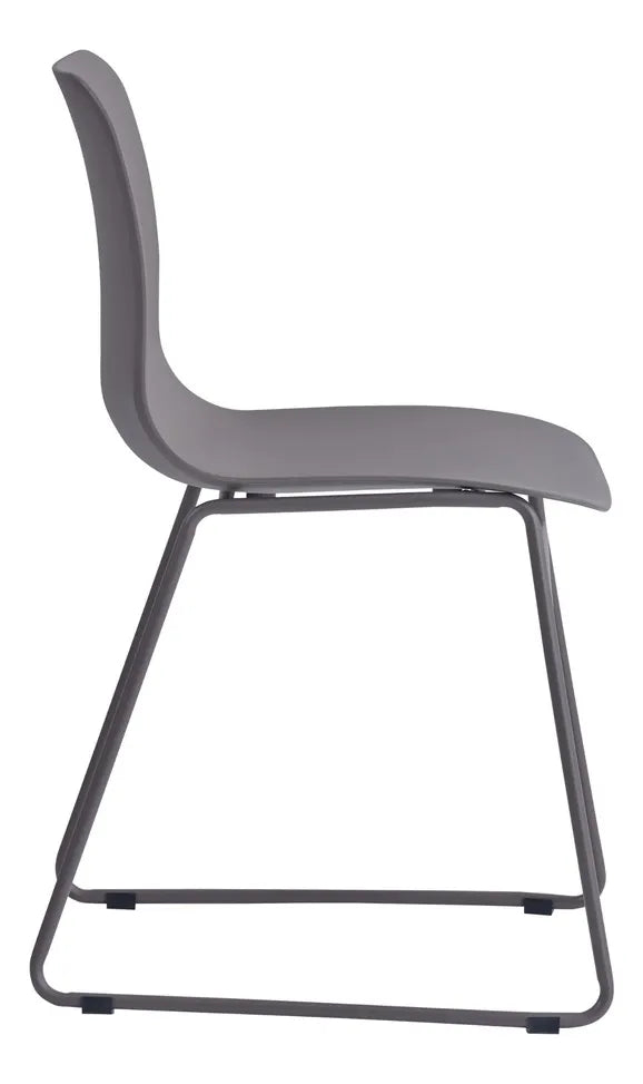 Silla Moderna De Polipropileno/base Metal Grafito Premium®