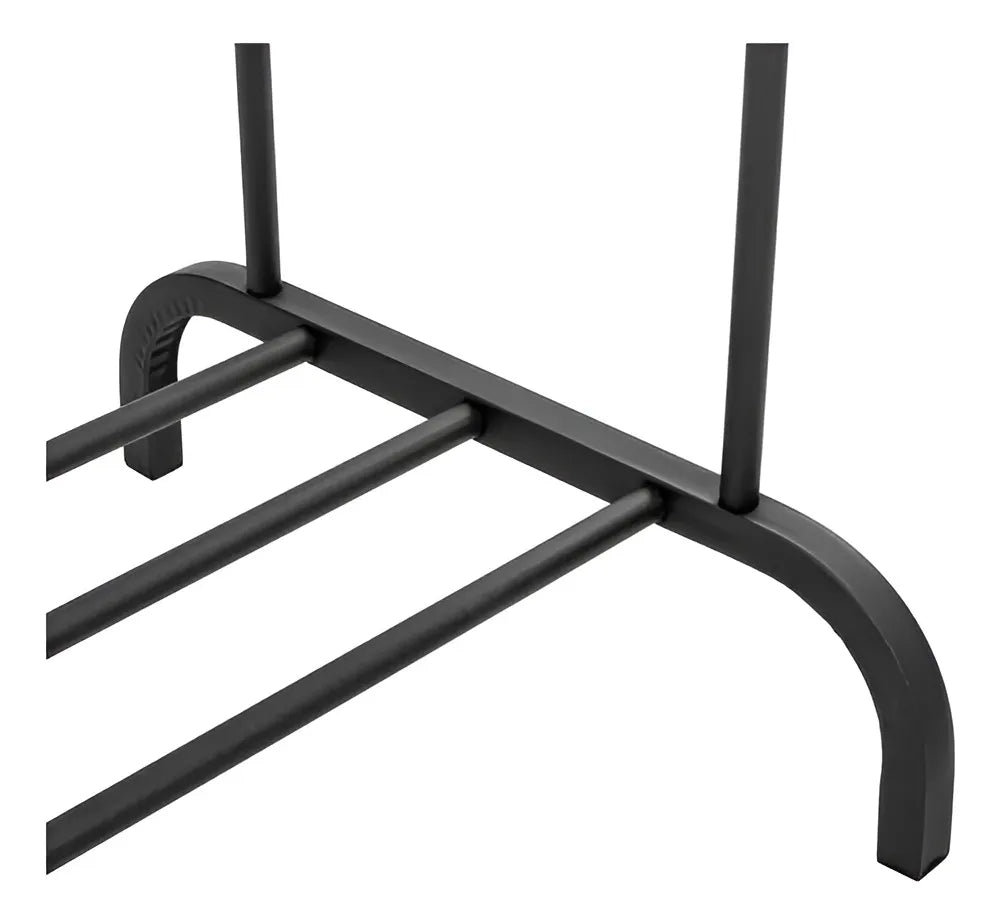 Perchero Doble De Metal Con Estante Inferior 110x54x150 Cm®