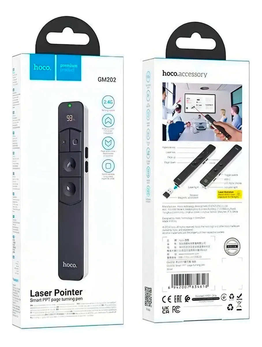 Puntero Láser Led Digital Display Presentaciones Hoco Gm202®