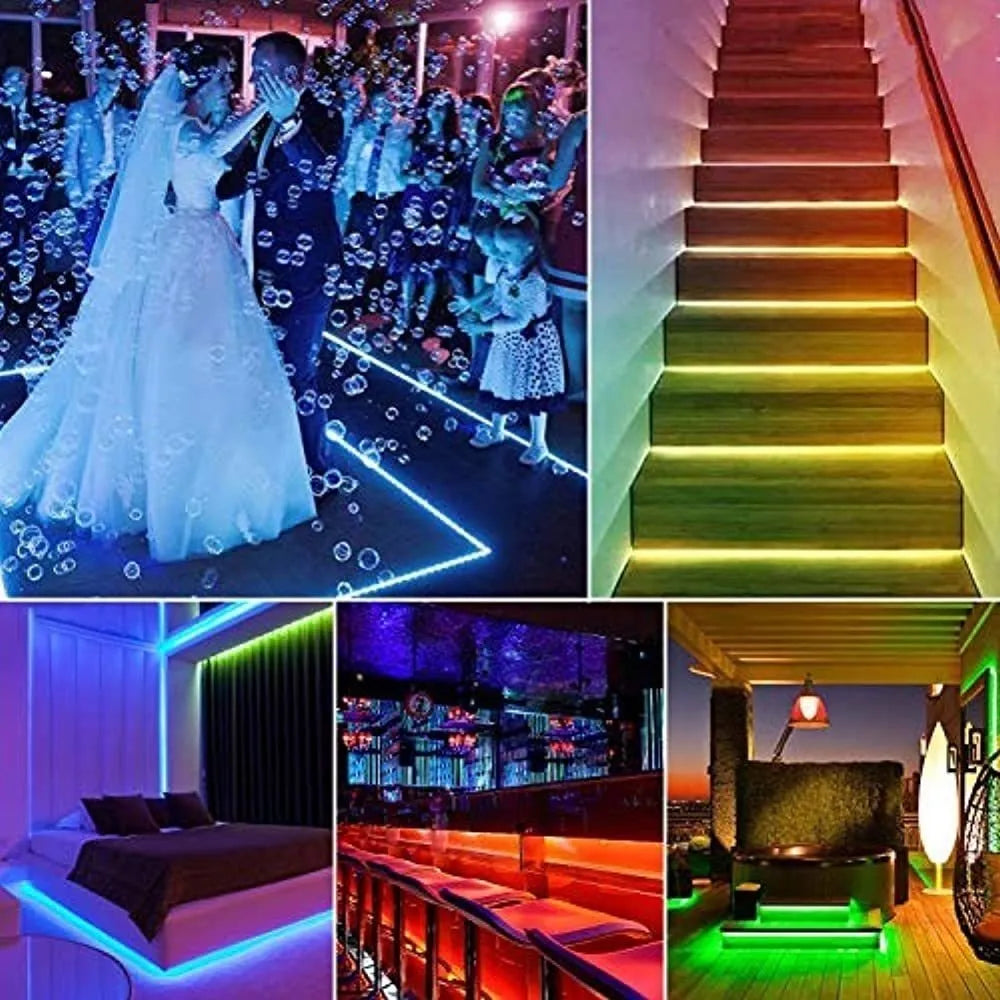 Tira Led Rgb 3 Metros Usb Con Control Colores Adhesivas®