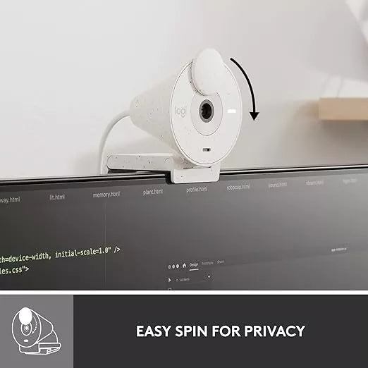 Webcam Logitech Brio 300 2mp 1920x1080px Usb-c Color Blanco