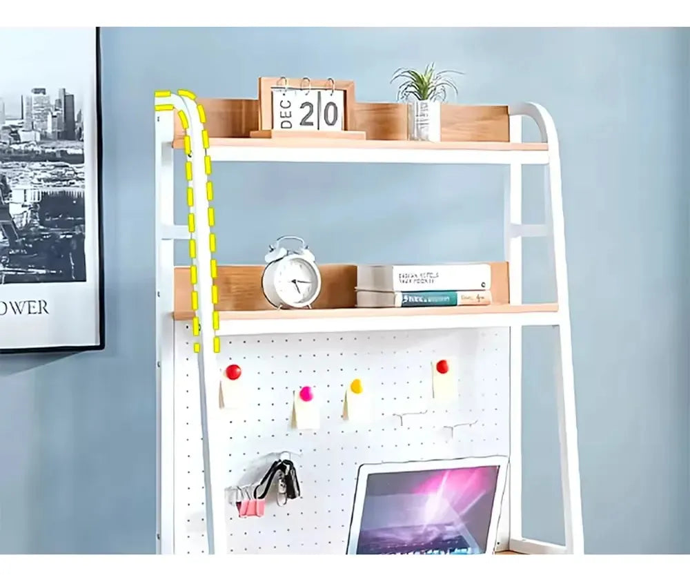 Escritorio Con Estantería Mdf Y Metal 80cm Y Panel De Chapa®