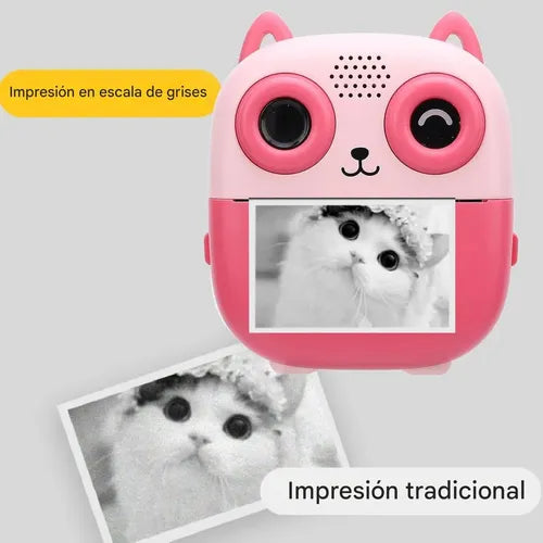 Cámara Con Impresión Infantil Portátil Diseño De Búho 1080p®