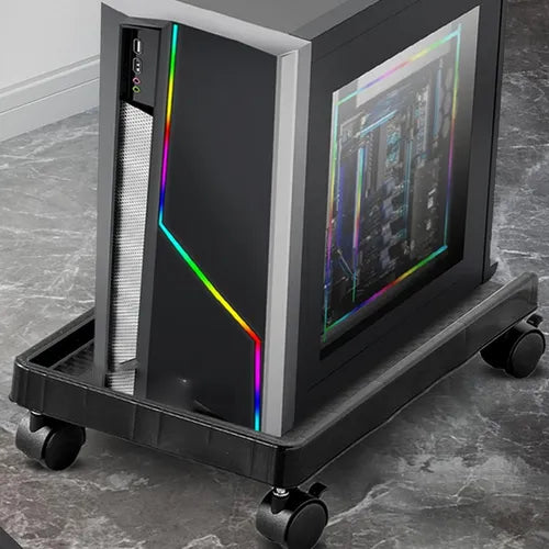 Soporte Para CPU Torre Computadora Color Negro Con Ruedas®