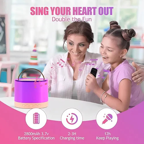 Mini Parlante Portátil Inalámbrico Luces Rgb + 1 Micrófono®