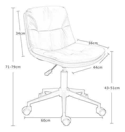 Silla De Oficina Escritorio Regulable Con Ruedas Gris 360®