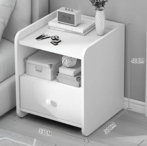 Mesa De Luz - 1 Cajón 2 Estantes - Blanco®