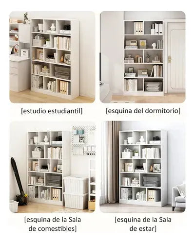 Biblioteca Librero Multifunción Minimalista Mdf Blanco®