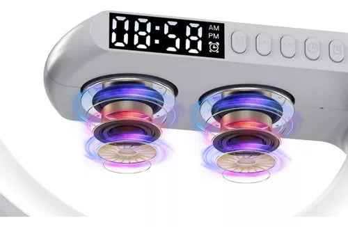 Lámpara De Mesa Rgb Cargador Parlante Inalámbrico Bluetooth®