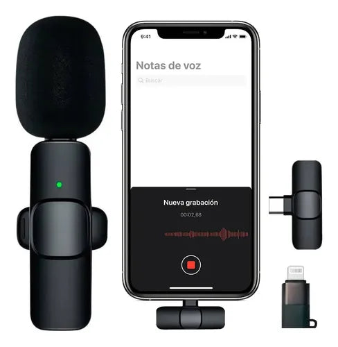 Microfono Solapero Inalambrico Usb 2 En 1 Tipo C E iPhone®