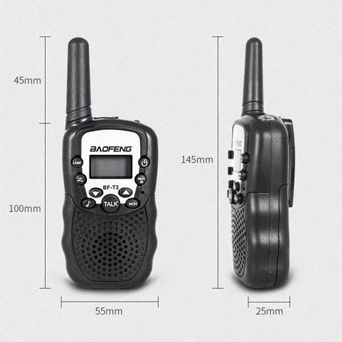 Par Handy Walkie Talkie Set X2 Bf T3 Baofeng 2km 22 Canales®