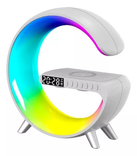 Lámpara De Mesa Rgb Cargador Parlante Inalámbrico Bluetooth®