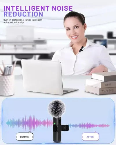 Microfono Solapero Inalambrico Usb 2 En 1 Tipo C E iPhone®