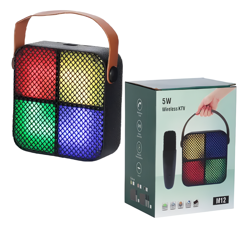 Parlante Inalámbrico 4 Luces Led Coloridas Con Micrófono®