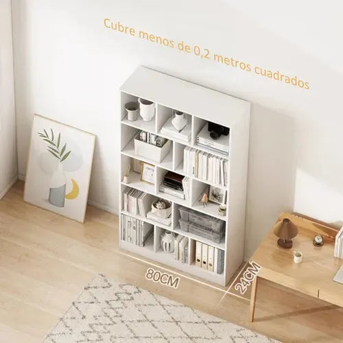 Biblioteca Librero Multifunción Minimalista Mdf Blanco®