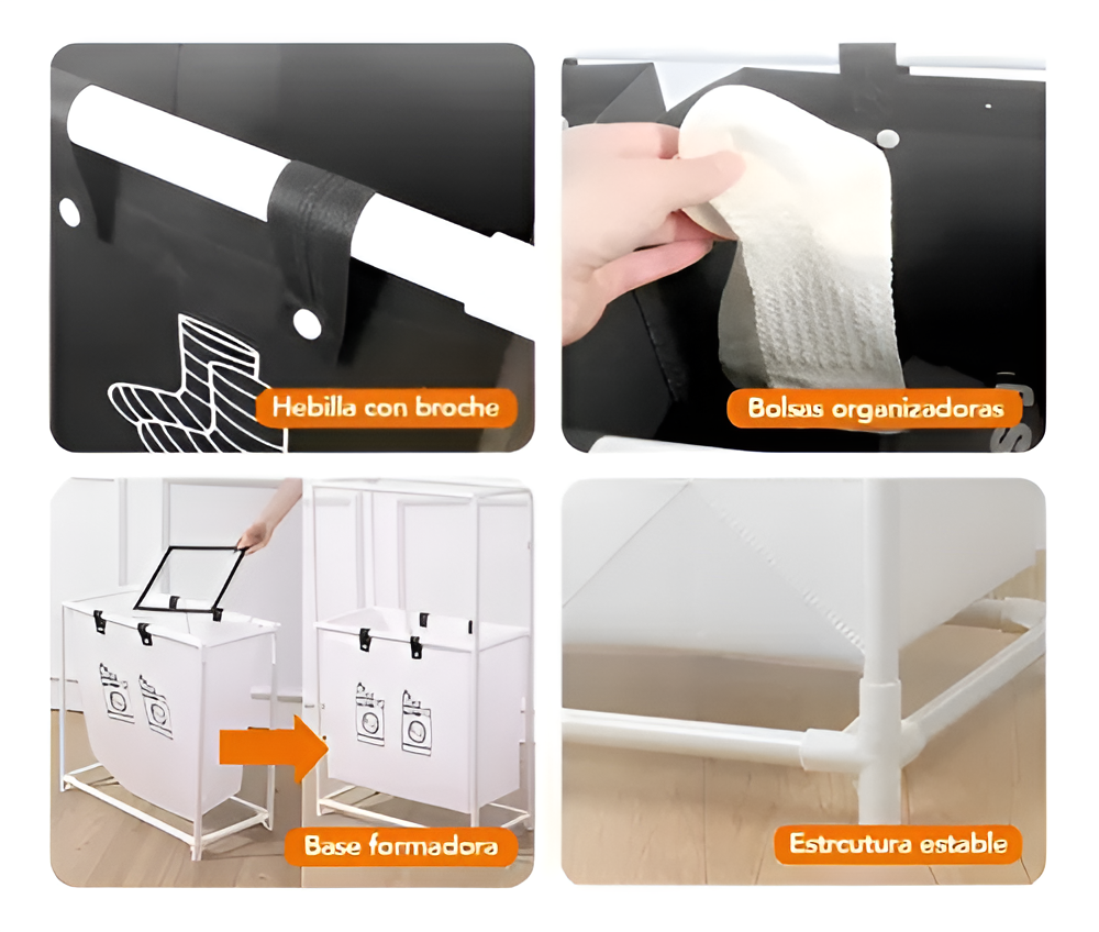 Mueble Organizador Lavandería 2 Niveles 3 Compartimientos®