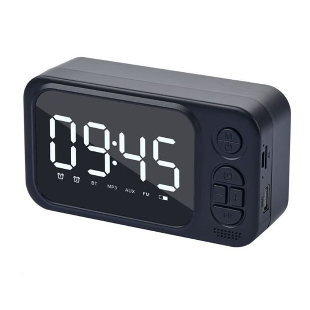Reloj Despertador Parlante Bluetooth Alarma Usb Fm Sd