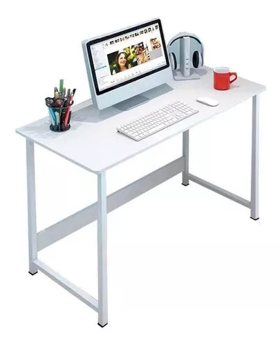 Escritorio Marrón Para Pc Premium 120x45x73 Metal Y Madera.