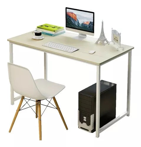 Escritorio Marrón Para Pc Premium 120x45x73 Metal Y Madera.
