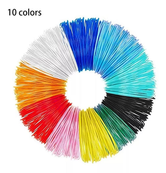Filamentos de Lapiz 3d 10 Rollos - Colores Variados.