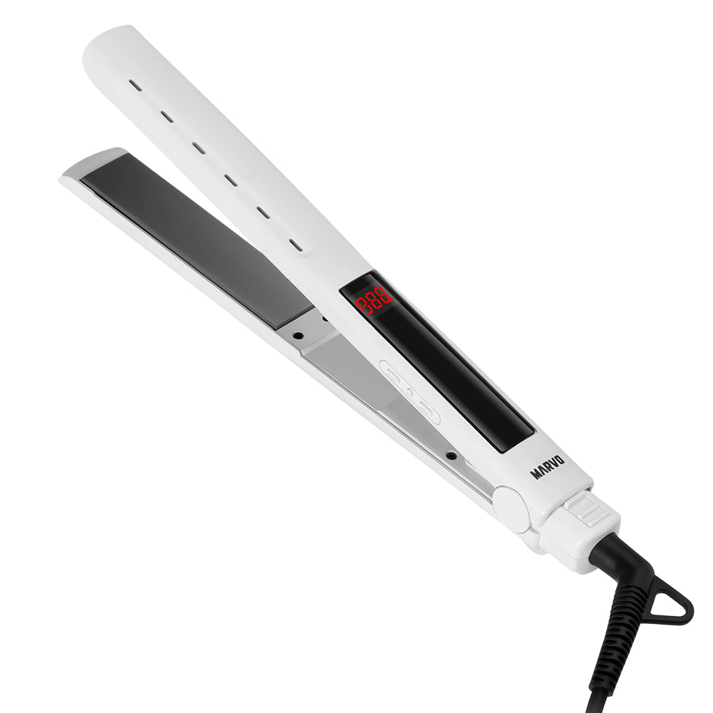 Planchita De Cabello Blanca Marvo Titanio Lisos Perfectos®