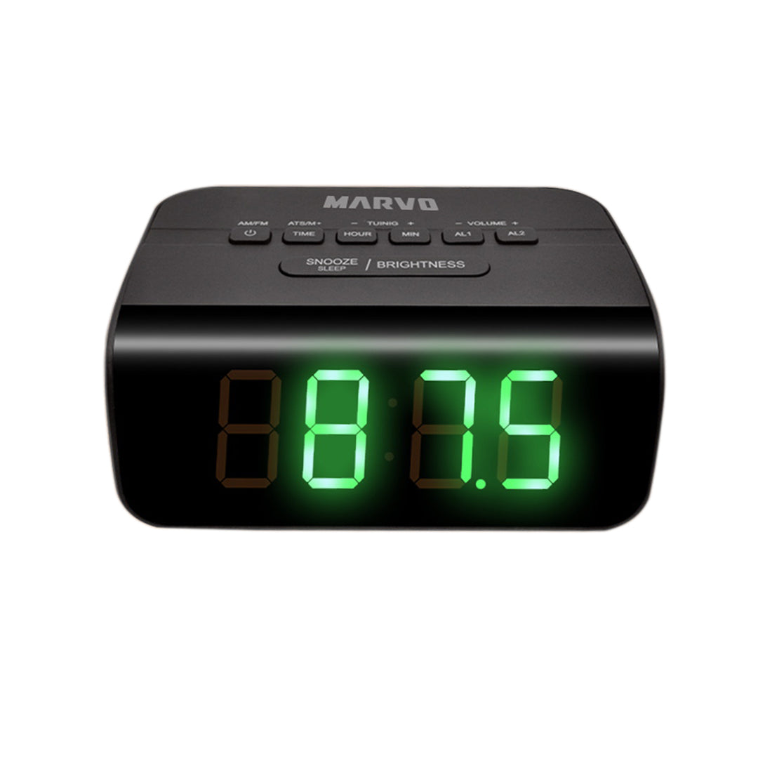 Radio Reloj Marvo Digital Control De Brillo Fm Am Negro®