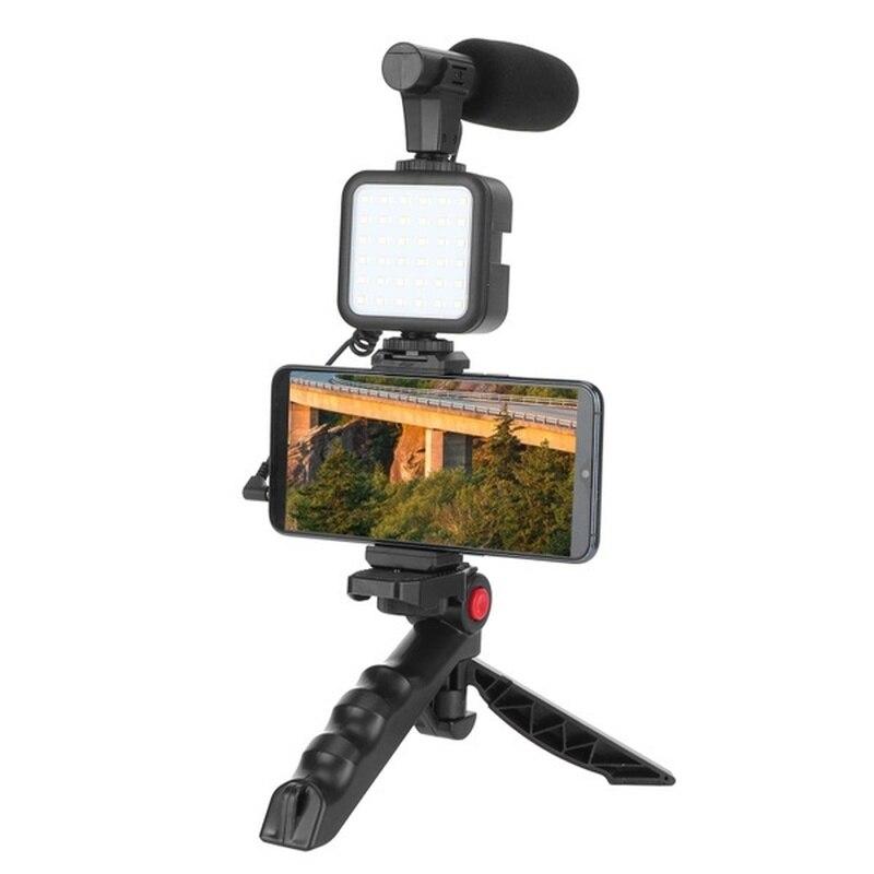 Kit De Microfono+ Luz Led + Tripode Ay-49