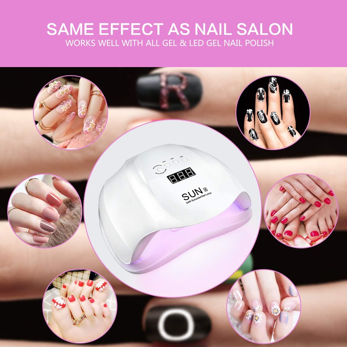 Lampara Uv Para Secado De Uñas 54w Sun