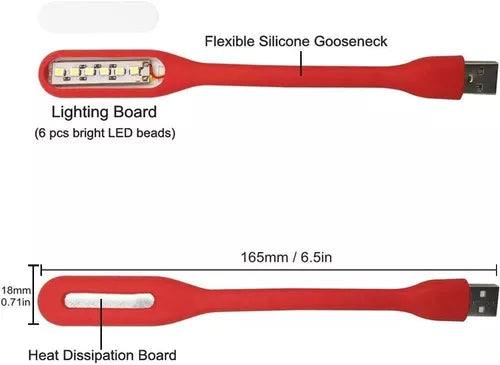 Lampara Luz Led Portatil Usb Flexible