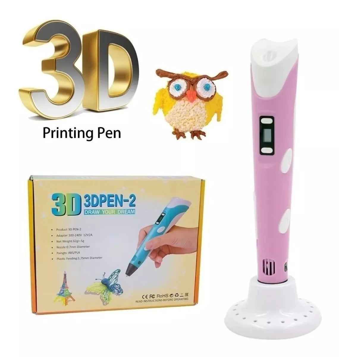 Lapicera 3d Lápiz Impresión Con Filamento Impresora 220w