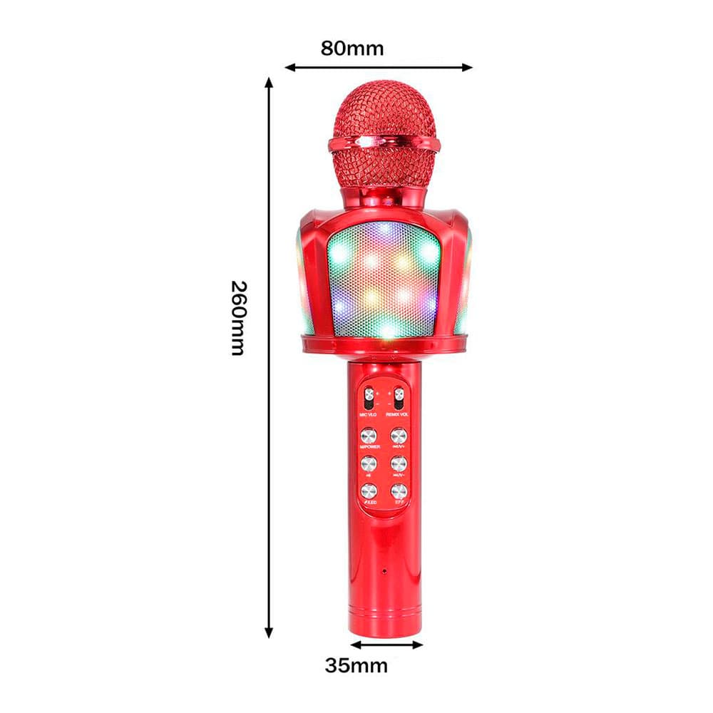 Micrófono Inalámbrico Con Parlante Y Luces Rgb Para Niños