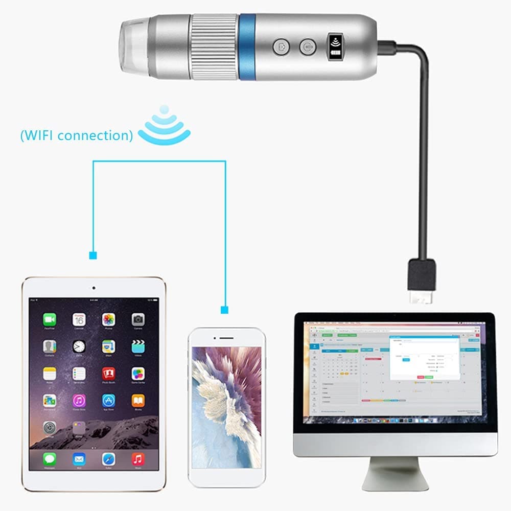 Microscopio Digital Usb Con Soporte Wifi Ms4