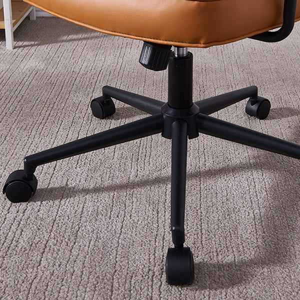 Silla De Oficina Vintage Cuero Sintético Ruedas 360®