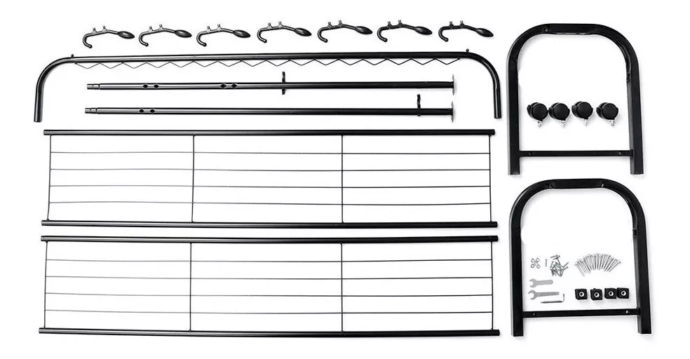 Perchero De Metal Negro Resistente Con Ruedas 105x34x155cm
