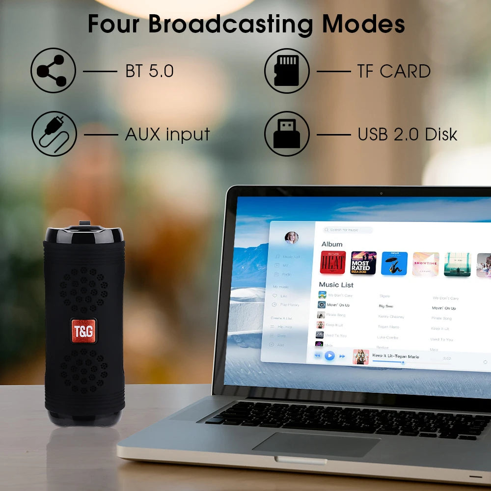 Parlante T&g 617 Pro Portátil Resistente Bluetooth, Fm, Sd®